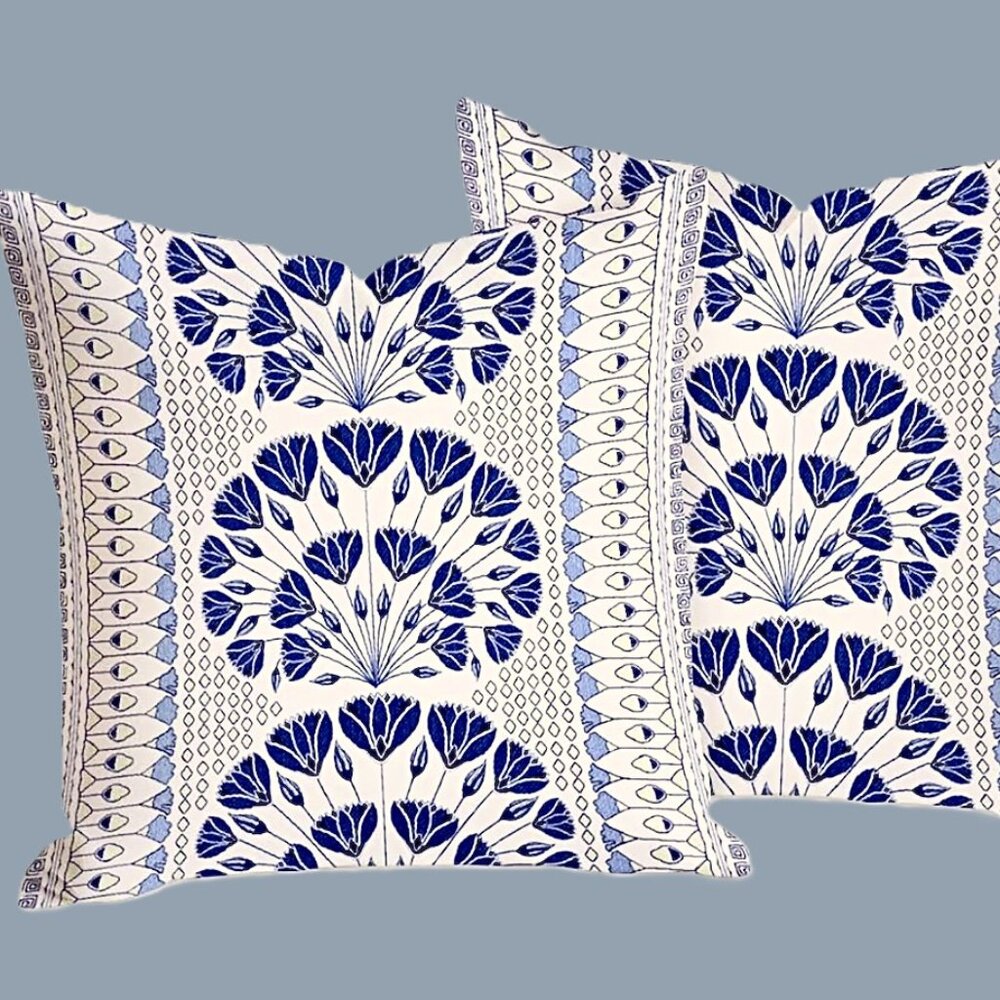 Thibaut Style Pillow Covers - A Pair   22" x 22"